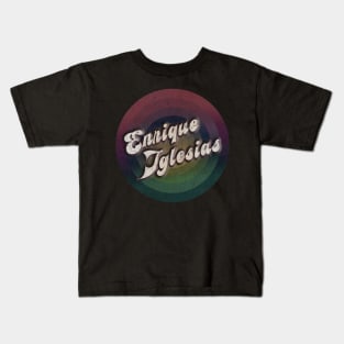 retro vintage circle Enrique Iglesias Kids T-Shirt